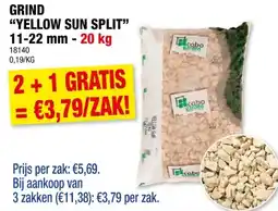 Hubo Yellow Sun grind 11-22 mm 20kg lichtgeel aanbieding
