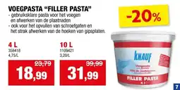 Hubo Knauf Voegpasta filler pasta 4l aanbieding