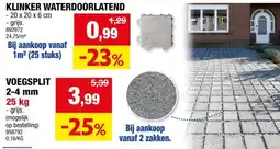 Hubo Klinkers waterdoorlatend 20x20x6 cm grijs aanbieding
