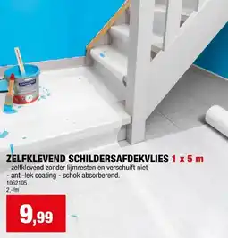 Hubo Afdekvlies zelfklevend 1x5 m aanbieding