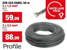 Hubo Profile XVB-CCA kabel 3G 1,5mm² 50m grijs aanbieding