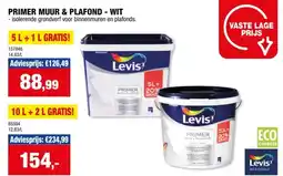 Hubo Levis primer muur & plafond 5+1 l wit aanbieding