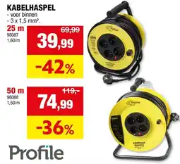 Hubo Profile Kabelhaspel 3G1,5 25m aanbieding