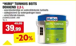 Hubo Hubo houtbeits tuinhuis 2,5l bleekgroen aanbieding