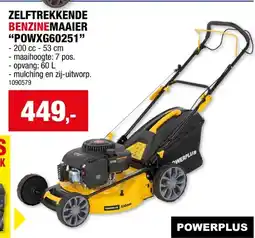 Hubo Powerplus POWXG60251 benzine grasmaaier zelftrekkend 200cc 53cm aanbieding