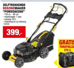 Hubo Powerplus POWXG60260 benzine grasmaaier zelftrekkend/elektrische start 150cc 46cm aanbieding