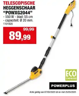 Hubo Powerplus POWXG2044 elektrische heggenschaar telescopisch 550W 55cm aanbieding