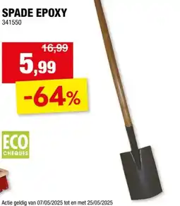 Hubo AVR spade epoxy + T-steel 110cm aanbieding