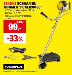 Hubo Powerplus EG POWEG30408 benzine bosmaaier 42,7cc aanbieding