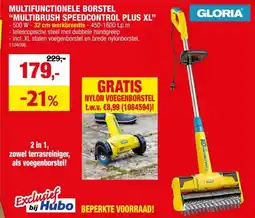 Hubo Gloria MultiBrush XL multifunctionele elektrische borstel 500W aanbieding