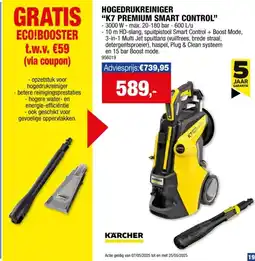 Hubo Karcher K7 Premium Smart Control hogedrukreiniger 3000W aanbieding