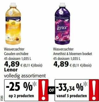 Colruyt Lenor volledig assortiment aanbieding