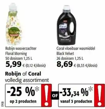 Colruyt Robijn wasverzachter floral morning aanbieding