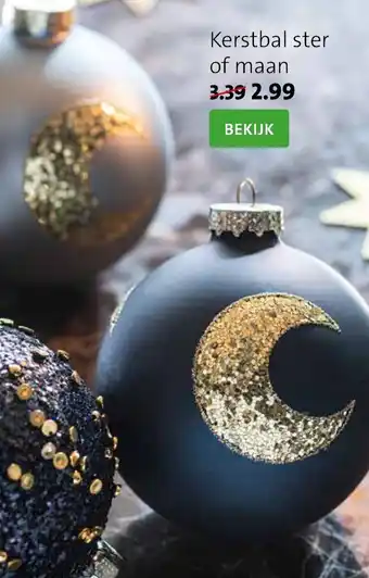 Kerstbal ster of maan