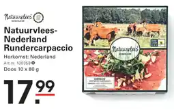Sligro Natuurvlees Nederland Rundercarpaccio aanbieding