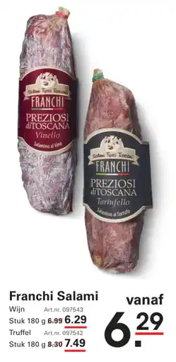 Sligro Franchi Salami aanbieding