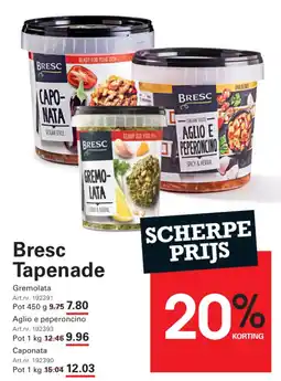 Sligro Bresc Tapenade Gremolata aanbieding