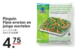 Sligro Pinguin Fijne erwten en jonge wortelen aanbieding