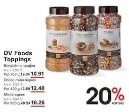 Sligro DV Foods Toppings Bresiliënnenootjes aanbieding