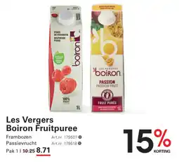 Sligro Les Vergers Boiron Fruitpuree aanbieding