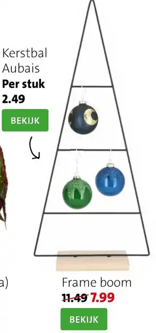 Frame boom, Kerstbal Aubais
