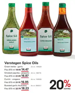 Sligro Verstegen Spice Oils Green herbs - garlic aanbieding