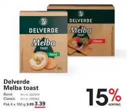 Sligro Delverde Melba toast aanbieding