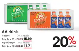 Sligro AA drink Isotone aanbieding