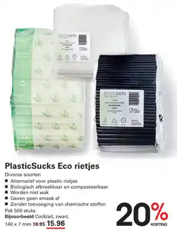 Sligro PlasticSucks Eco rietjes aanbieding