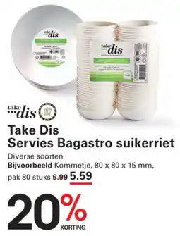 Sligro Take Dis Servies Bagastro suikerriet aanbieding