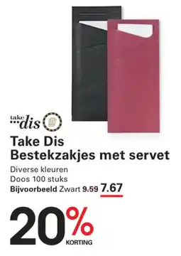 Sligro Take Dis Bestekzakjes met servet aanbieding