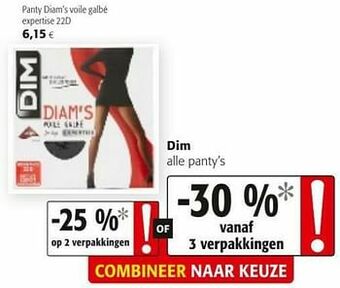 Colruyt Dim alle panty’s aanbieding