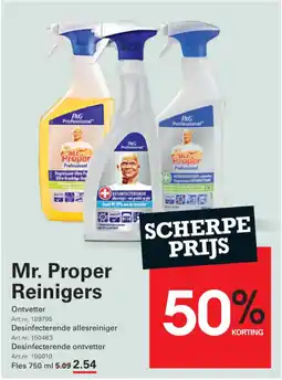 Sligro Mr. Proper Reinigers aanbieding