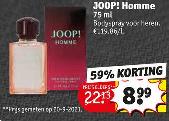 Kruidvat JOOP! Homme 75ml aanbieding