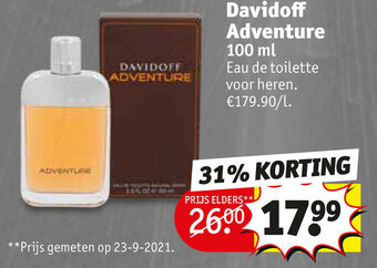 Kruidvat Davidoff Adventure 100ml aanbieding