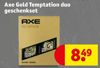 Kruidvat Axe Gold Temptation duo geschenkset aanbieding