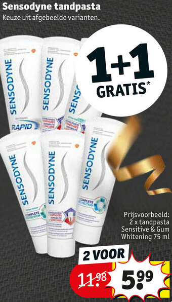 Kruidvat Sensodyne tandpasta aanbieding