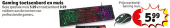 Kruidvat Gaming toetsenbord en muis aanbieding