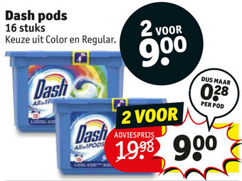 Kruidvat Dash pods aanbieding