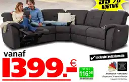Seats and Sofas Fernando hoeksalon aanbieding