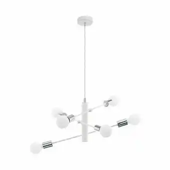 Zelfbouwmarkt Eglo Gradoli - Hanglamp - E27 - 6x60w - Wit/chroom aanbieding
