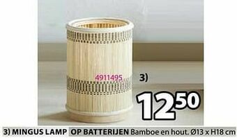 Jysk Mingus lamp op batterijen aanbieding