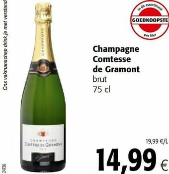 Colruyt Champagne comtesse de gramont brut aanbieding