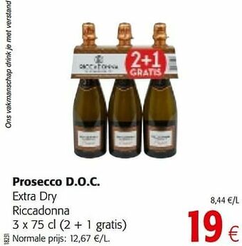 Colruyt Prosecco d.o.c. extra dry riccadonna aanbieding
