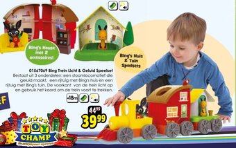 ToyChamp Bing Trein Licht & Geluid Speelset aanbieding