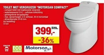 Toilet met vergruizer motorsan compact