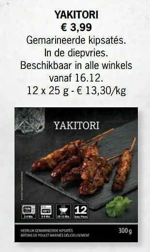 Lidl Yakitori aanbieding