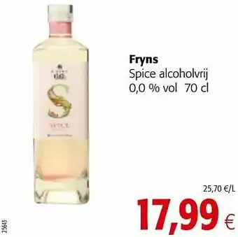 Colruyt Fryns spice alcoholvrij aanbieding