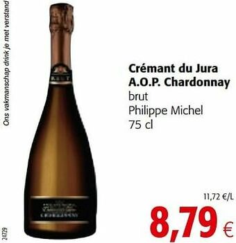 Colruyt Crémant du jura a.o.p. chardonnay brut philippe michel aanbieding