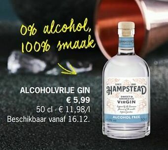 Lidl Alcoholvrije gin aanbieding